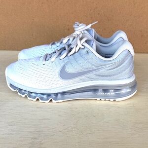 Nike Air Max 2017 Platinum White Grey Running Shoes Women's Size 7 EUR 38